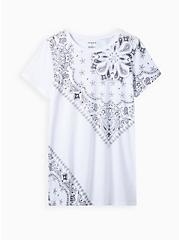 Relaxed Fit Crew Tee – Signature Jersey Bandana White, BRIGHT WHITE, hi-res
