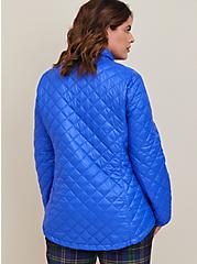 Nylon Quilted Puffer Jacket, ELECTRIC BLUE, alternate