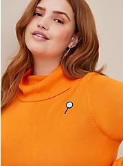 Scooby Doo Velma Turtleneck Pullover Sweater, ORANGE, alternate