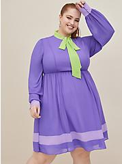 Scooby Doo Daphne Chiffon Fit N Flare Dress, MULTI, alternate