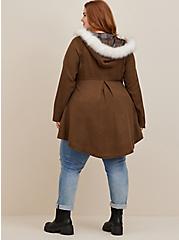 Plus Size Outlander Brianna Fur Riding Coat, BROWN, alternate