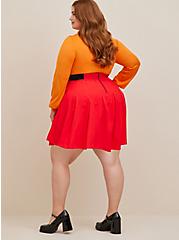 Scooby Doo Velma Mini Challis Pleated Skirt, MULTI, alternate