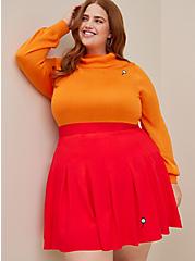 Scooby Doo Velma Mini Challis Pleated Skirt, MULTI, alternate