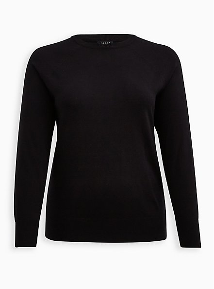Everyday Soft Pullover Crew Sweater, BLACK, hi-res