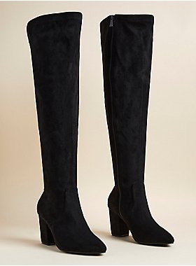 Over The Knee Pointed Toe Boot (WW)