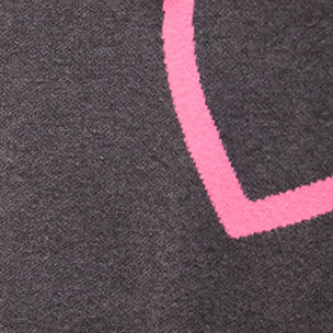 Plus Size Breast Cancer Awareness Jacquard Raglan Hoodie Sweater, GREY, swatch