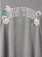 Plus Size Everyday Embroidered Tee - Signature Jersey New York Heather Grey, MEDIUM HEATHER GREY, alternate