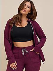 Happy Camper Super Soft Performance Jersey Crop Active Jogger In Classic Fit, POTENT PURPLE, alternate