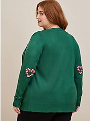 Plus Size Disney Mickie & Minnie Cardigan Button Front Sweater, GREEN, alternate