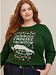 Warner Bros. Christmas Vacation Jacquard Pullover Sweater, GREEN, alternate