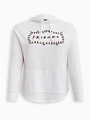 Warner Bros. Friends Relaxed Fit Cozy Fleece Hoodie, BRIGHT WHITE, hi-res
