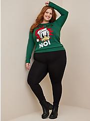 Plus Size Disney Mickey & Friends Donald Duck Cozy Fleece Tunic Sweatshirt, GREEN, alternate