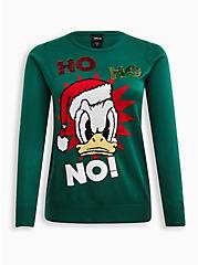Plus Size Disney Mickey & Friends Donald Duck Cozy Fleece Tunic Sweatshirt, GREEN, hi-res