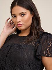 Lace Tiered Top, DEEP BLACK, alternate