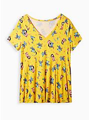 Disney Lilo & Stitch Fit & Flare Top - Slub Jersey Yellow, MULTI, hi-res