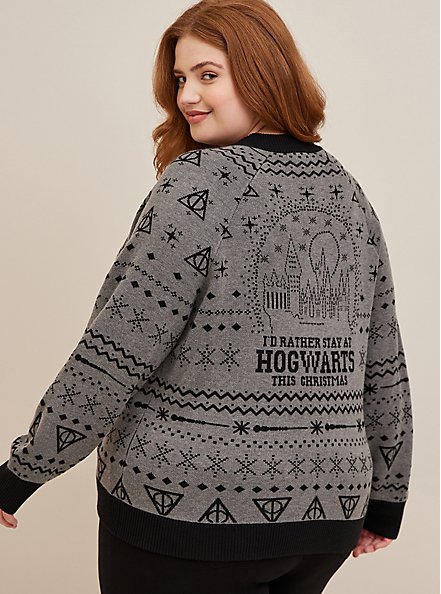 Plus Size Warner Bros. Harry Potter Bomber Zip Up Sweater, MULTI TIE DYE, alternate