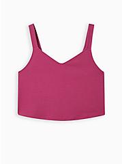 Plus Size High Neck Crop Cami - Foxy Berry, BERRY, hi-res