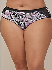 Second Skin Mid-Rise Hipster Panty, BUTTERFLY WINDOWS BLACK, alternate
