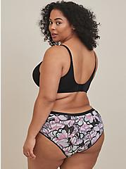 Second Skin Mid-Rise Hipster Panty, BUTTERFLY WINDOWS BLACK, alternate