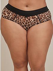 Simply Mesh Mid-Rise Cheeky Panty, FIFTIES LEOPARD BEIGE, alternate