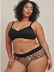 Simply Mesh Mid-Rise Cheeky Panty, FIFTIES LEOPARD BEIGE, hi-res