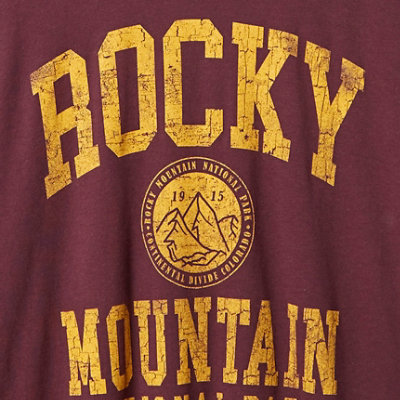 Plus Size Rocky Mountain Slim Fit Cotton Crew Neck Tee, WINETASTING, swatch