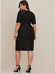 Plus Size Bodycon Cutout Dress - Studio Knit Black, BLACK, alternate