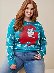 Plus Size Disney's The Little Mermaid Ariel Pullover Fair Isle Sweater, MULTI, hi-res
