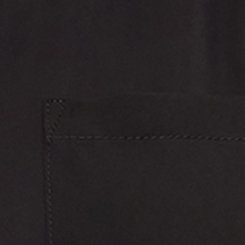 Plus Size Madison Crepe De Chine Button-Front Long Sleeve Shirt, DEEP BLACK, swatch