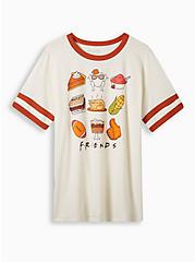Friends Thanksgiving Classic Fit Cotton Crew Neck Ringer Tee, IVORY, hi-res