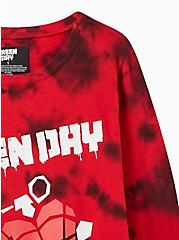 Green Day Cozy Fleece Crew Neck Sweatshirt, RED, alternate