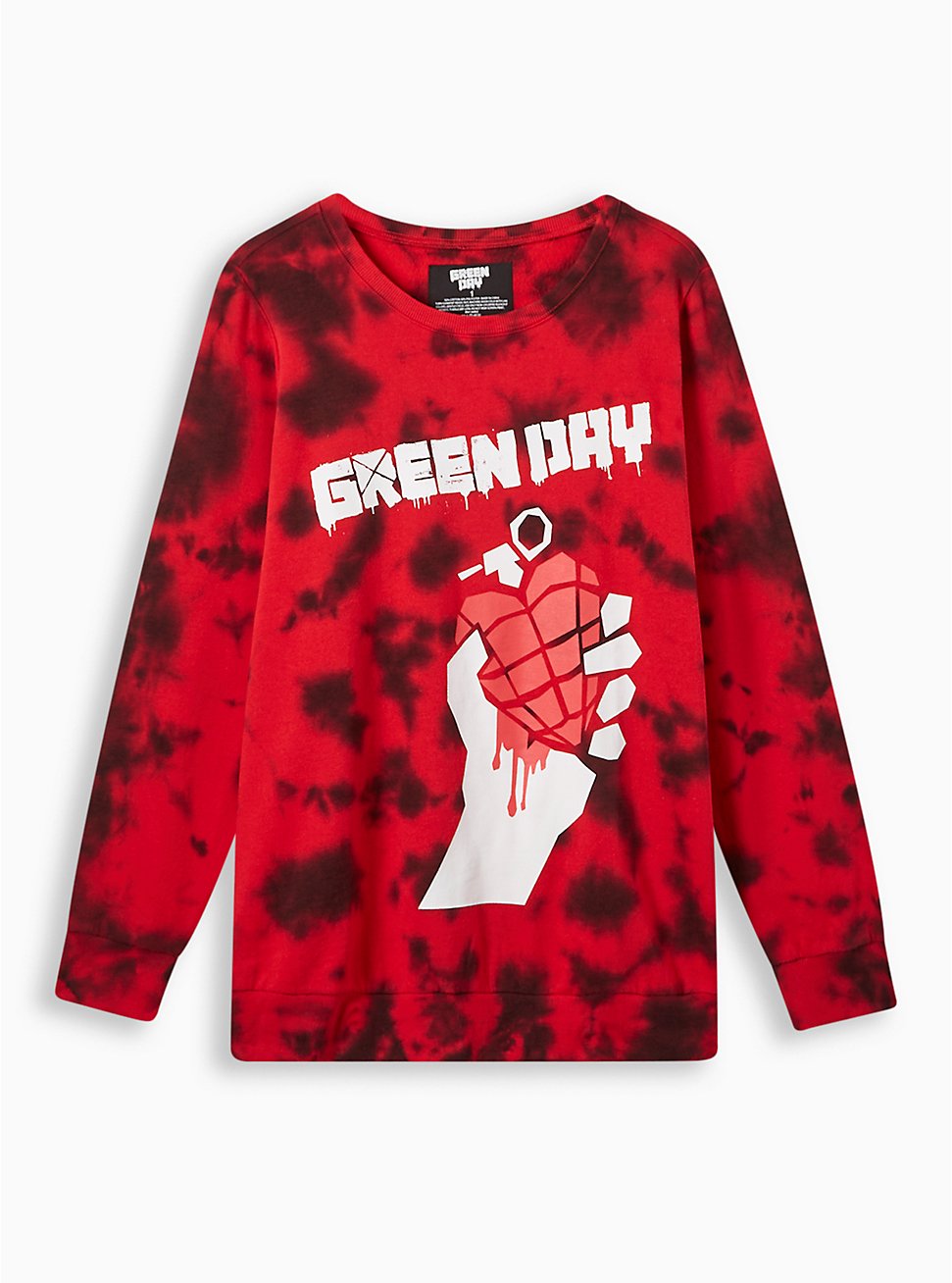 Green Day Cozy Fleece Crew Neck Sweatshirt, RED, hi-res