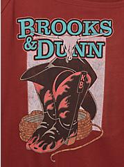 Brooks & Dunn Cozy Fleece Off-Shoulder Sweatshirt, BROWN, alternate