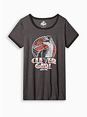 Jurassic Park Clever Girl Classic Fit Cotton Ringer Tee, CHARCOAL HEATHER, hi-res