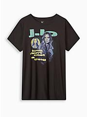 JLo Love Don't Cost A Thing Classic Fit Cotton Crew Neck Top, VINTAGE BLACK, hi-res