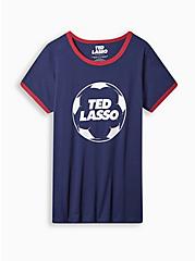 Ted Lasso Classic Fit Cotton Ringer Tee, NAVY, hi-res
