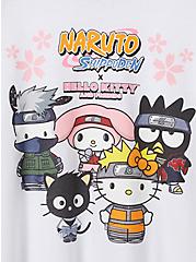 Plus Size Hello Kitty Naruto Classic Fit Cotton Raglan Long Sleeve Top, BRIGHT WHITE, alternate