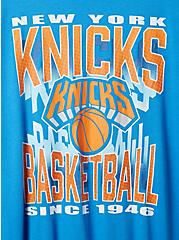 NBA New York Knicks Classic Fit Cotton Crew Neck Tee, BLUE, alternate