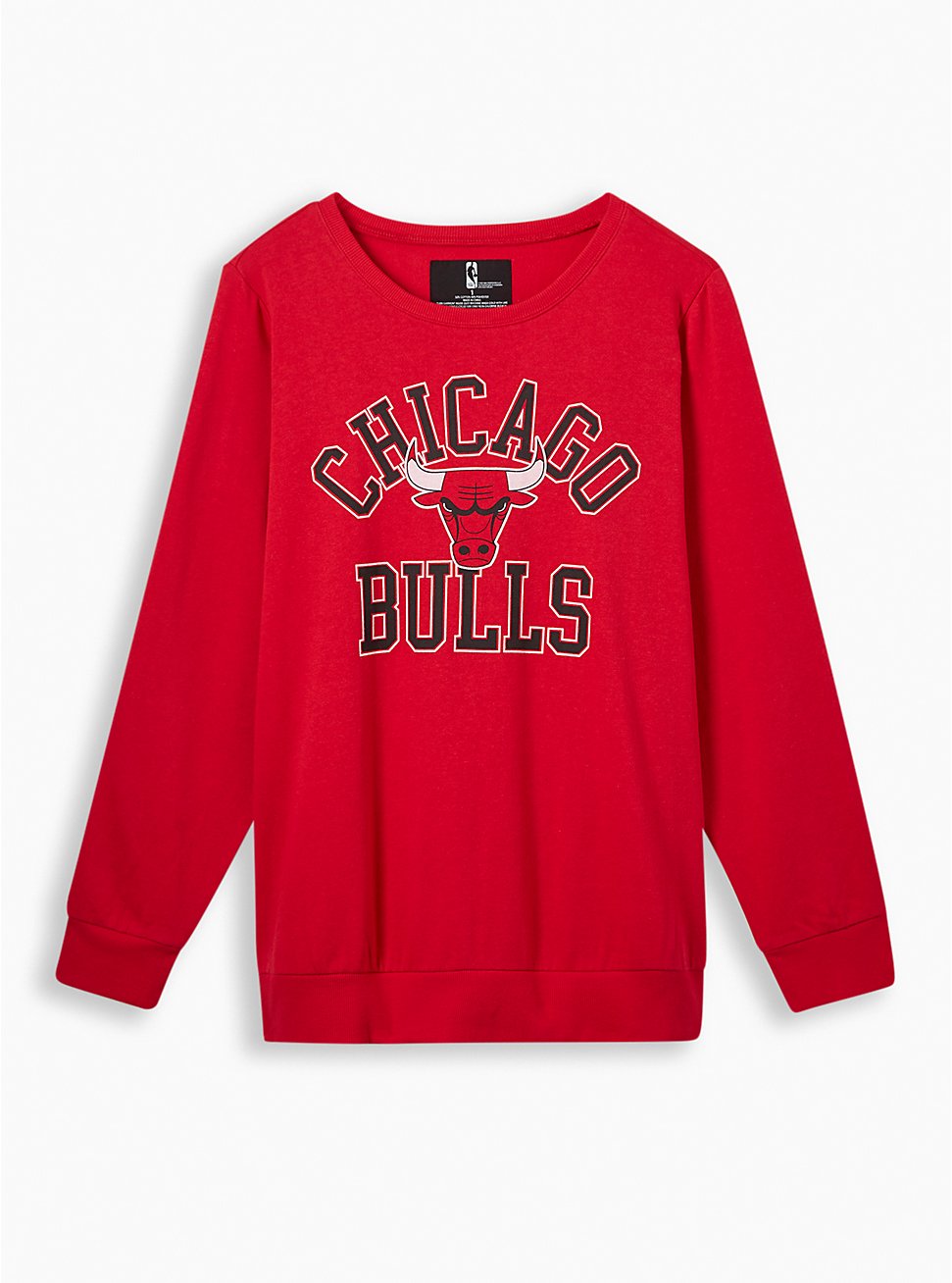 NBA Chicago Bulls Cozy Fleece Crew Neck Sweatshirt, JESTER RED, hi-res
