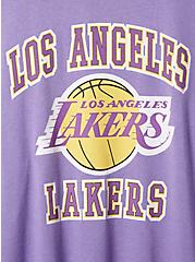 Plus Size NBA Los Angeles Lakers Cozy Fleece Crew Neck Sweatshirt, PURPLE, alternate