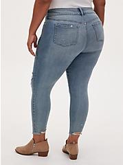 Plus Size - Jegging Skinny Super Soft High-Rise Destructed Jean 