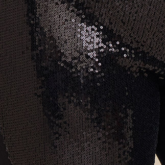 Full-Length Comfort Waist Sequins Legging, BLACK, swatch