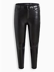 Sky High Skinny Faux Leather High-Rise Pant, DEEP BLACK, hi-res