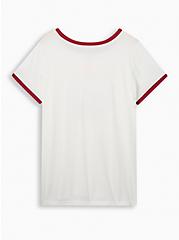 Home Alone Classic Fit Cotton Crew Neck Ringer Tee, IVORY, alternate