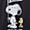 Peanuts Snoopy Cozy Fleece Crew Neck Sweatshirt, DEEP BLACK, swatch