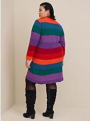 Mini Cotton Acrylic Sweater Dress, STRIPE MULTI, alternate