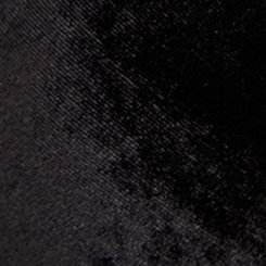 Stretch Velvet Shirred-Front Flutter Sleeve Top, DEEP BLACK, swatch