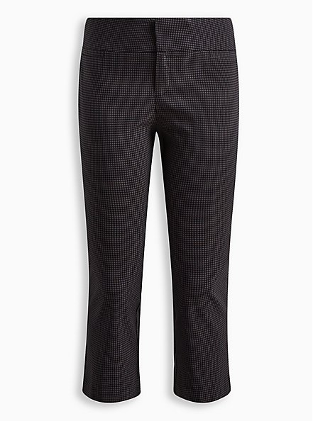 Retro Chic Notched Back Crop Pant, HOUNDSTOOTH PLAID, hi-res