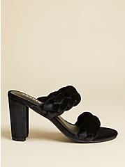 Plus Size Braided Taper Heel Sandal (WW), BLACK, alternate