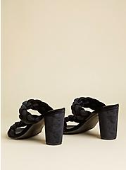 Plus Size Braided Taper Heel Sandal (WW), BLACK, alternate